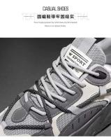 Zapatos de moda para hombre, transpirables, deportivos, con parte inferior gruesa, informales, para correr, color negro, para papá, primavera - details 5