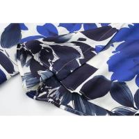 BUNO-camisa Vintage con estampado de flores para mujer, blusa holgada de seda con textura satinada y cuello abatible, con botonadura única, novedad de primavera de 2025 - details 9