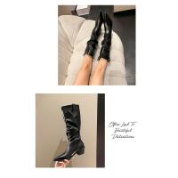 Botas Vaqueras Occidentales Puntiagudas Altas, Ancho, Punta de Pie, Textil para Forro y Suela - details 8