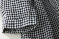 Vestido de Otoño a Cuadros de Moda Estilo Japonés Casual para Mujeres Vestido de Oficina Blanco y Negro a Cuadros Ropa Larga de Primavera Casual - details 6
