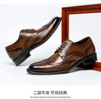 Caballero de cuero genuino tallado, zapatos de cuero para hombres, zapatos de vestir de negocios - details 17