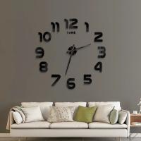 Reloj de pared con espejo acrílico de Número Romano grande 2D/3D, pegatina de moda DIY, relojes de cuarzo, decoración del hogar, pegatinas para el salón - details 12