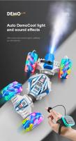 Coche acrobático teledirigido para niños, juguete electrónico con Sensor de gestos y reloj, rotación LED, 2023G, novedad de 2,4 - details 2