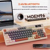 M96 Teclado inalámbrico Bluetooth de doble modo para juegos mecánicos PBT Ball Cap con mando de pantalla - details 17