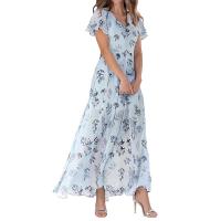 Vestido floral de gasa de las mujeres 2025 nuevo vestido largo primavera y verano impresión falda de gama alta ropa de mujer - details 18