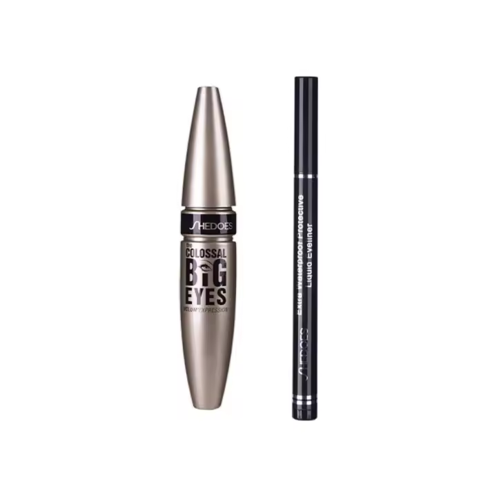 Conjunto de Máscara de Pestañas y delineador de ojos, Volumen impermeable, Pestañas sensatorias, Maquillaje - 1