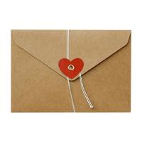 20 piezas Vintage San Valentín sobres de ventana sobre de regalo sobre de efectivo sobres de papel Kraft con botón lazo amor - details 12