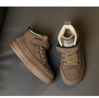 Zapatos informales para niños, zapatillas altas, zapatos deportivos para niños, zapatillas de nieve planas suaves y ligeras de piel cálida para invierno, zapatos de algodón para niños - details 24