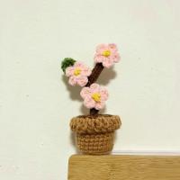 Accesorios de Decoración de Coche de Crochet de Flor Rosa, Girasol, Tulipa Tejidos a Mano - details 20