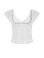 Hirigin-Tops cortos Ence para mujer, camisetas de moda con manga con capucha y cuello en forma de corazón, blusas Vintage de verano - details 3