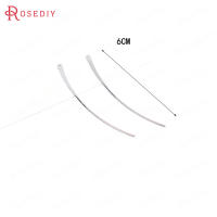 20 piezas, 4CM, 5CM, 6CM, 7CM, barra curva de latón chapada en oro, colgantes, accesorios de joyería Diy, accesorios para pendientes, venta al por mayor - details 5