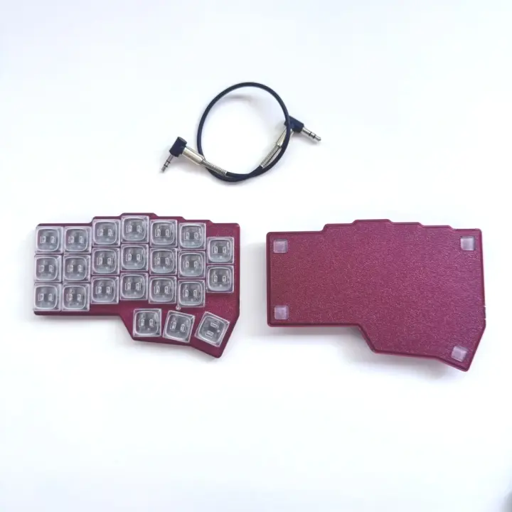 Kit de Teclado Corne V4.1 Bajo Perfil con Interruptores Kailh Choc V1 Teclado de Cuerno Personalizado con Conexión Inalámbrica, Intercambio de Teclas (HotSwap), RGB, Compatible con Vial - 1