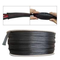 Dropship 1/5/10/50/M funda trenzada aislada negra 4/6/8/10/12/14/20/25mm funda de Cable de protección de prensaestopas de alambre PET apretado - details 6
