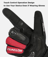 Guantes cálidos de fibra de carbono para motocicleta, impermeables, a prueba de viento, de cuero, reflectantes, para Invierno - details 7