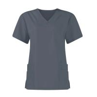 Uniforme de enfermera de color sólido para mujer, traje de pantalones de manga corta con cuello en V de tela de secado rápido, uniforme de enfermería con múltiples bolsillos - details 49
