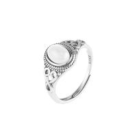 Plata de ley 925 rojo sureño turquesa mongol estilo étnico anillo de boca en vivo anillo liso anillo de mujer vintage anillo salvaje mujer - details 5