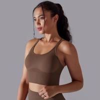 Sujetador de yoga sin costuras para mujer, sujetador deportivo cruzado de alto impacto, a prueba de golpes, top corto, transpirable, antisudor - details 7