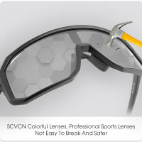 SCVCN-gafas de sol de ciclismo para hombre y mujer, lentes para deportes al aire libre, correr, Mtb, 1 lente - details 2