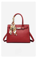 Bolso de mano con estampado de cocodrilo para mujer, bolso cruzado atmosférico - details 17