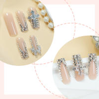 Uñas usables taladro completo circonitas cruz mariposa uñas usables parche uñas - details 3
