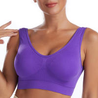 Sports bra women solid color fitness top gym yoga athletic tight workout soft brassiere padded - details 29