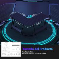 Mesa de Juego en Forma de L 130x130cm Soporte para Monitor Soporte para Auriculares - details 2