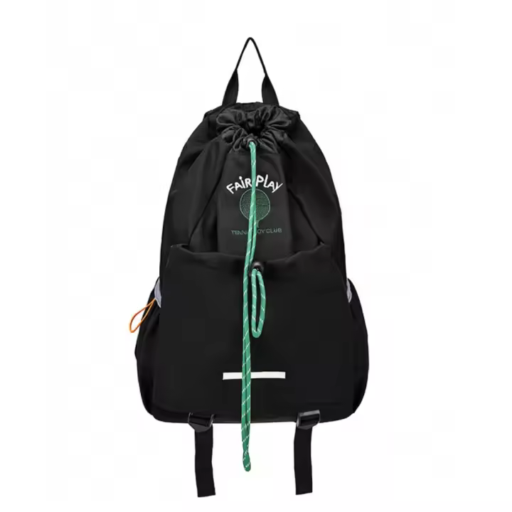 Mochila de almacenamiento de raqueta deportiva de gran capacidad, bolso de hombro ligero de nailon para Fitness, bolsa de Fitness con cordón de tenis de estilo coreano - 1