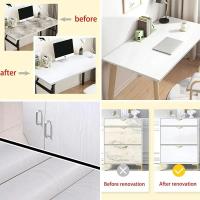 Papel tapiz de pared adhesivo de grano de madera blanco de 40CM para sala de estar, cocina, dormitorio, evita el crecimiento del moho, pegatina de pared fácil de aplicar - details 9