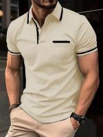 Camisa polo de verano 2025 con botones y bolsillo para hombre, deportiva. - details 9