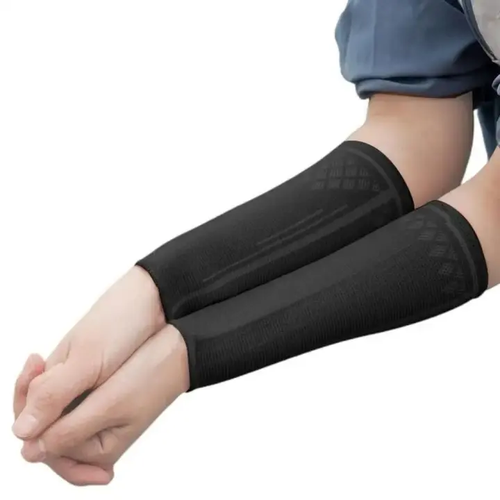 Mangas elásticas de voleibol para brazo, soporte de muñeca transpirable, manga de compresión para antebrazo, seguridad deportiva, protección UV - 1