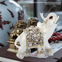 Vintage exquisito elefante modelo adornos estatua manualidad para regalo decoración de la Oficina del hogar - details 6