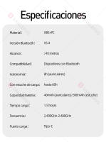 SANLEPUS Auriculares Inalámbricos Bluetooth 5.4 con HiFi y Graves Ultra Potentes - 60 Horas Autonomía, Auriculares Deportivos Abiertos, Diseño Ergonómico - Para Corredores y Amantes del Fitness - details 11