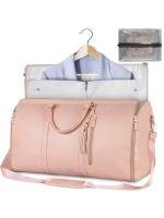 Bolso de viaje plegable para mujer, bolsa de lona de cuero PU grande, bolsa de viaje de negocios - details 9