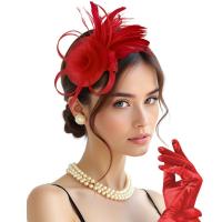 Vestido Formal, diadema de malla con plumas, sombrero pequeño Retro de lujo, diadema exquisita puesta en escena, diadema nupcial - details 18