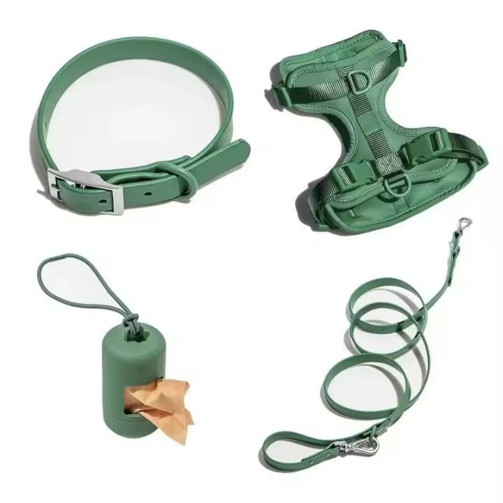 Correas de PVC para Perros Juego Trasero de 4 Piezas, Resistente a Mordiscos, Impermeable, Adecuado para Perros Grandes y Pequeños, Para Pecho y Espalda - 1