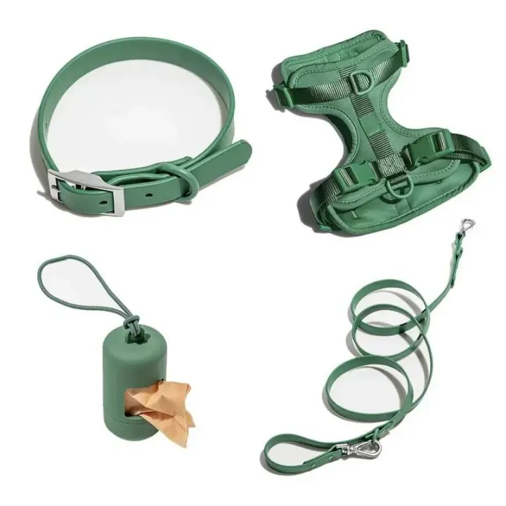 Correas de PVC para Perros Juego Trasero de 4 Piezas, Resistente a Mordiscos, Impermeable, Adecuado para Perros Grandes y Pequeños, Para Pecho y Espalda - 1