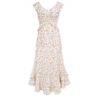 Elegante Vestido Maxi de Chiffon para Mujer GK Cuello en V sin Mangas, Estampado Transpirable, Clásico - details 27