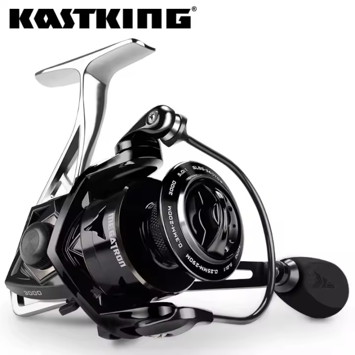 KastKing-carrete de pesca giratorio, arrastre máximo de 18KG, 7 + 1 rodamientos de bolas, carrete de aluminio, arrastre de fibra de carbono para agua salada - 1