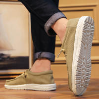 Zapatos de lona de hombre de talla grande para primavera y verano, estilo casual, ligeros y de un solo pedal. - details 17