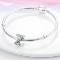 LAZA-abalorio de plata de ley 925 con 26 letras del alfabeto, abalorio de A-Z con nombre, compatible con Pulsera Original, collar, colgante, regalo de joyería - details 152