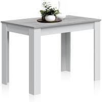 Mesa Auxiliar Fija, Mesa Cocina, Acabado en Color Blanco Artik y Roble Canadiense, Modelo Cloe, Medidas: 109 cm (Ancho) x 67 cm (Fondo) x 78 cm (Alto) - details 8