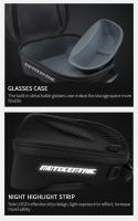 Bolsa de Tanque de Fibra de Carbono MOTOCENTRIC Impermeable, Anti-robo, Reflectante, Gran Capacidad, Soporte de Teléfono, Anillo de Adaptador, Correa de Hombro - details 32