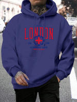 Sudadera De Capucha London Uk University League Para Hombre Tallas Grandes Estilosa Con Estampado Deportiva Y Cuello Alto - details 13