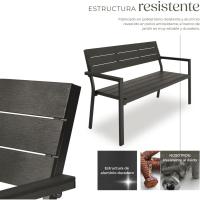 Taburete Moderno de Jardín para Dos Personas Estructura de Aluminio Resistente - details 5