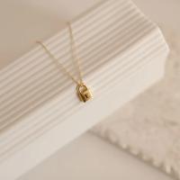 Collar de primera letra para mujer, cerradura de acero inoxidable - details 6