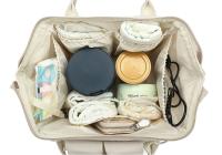 Bolsa de pañales,Mochila portabebés,Bolsa impermeable de almacenamiento,Bolsa de maternidad para viajes al aire libre,Productos para bebés,2 capas,Mochila de nylon gris - details 9
