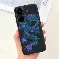 Funda trasera para Xiaomi Poco C65, cubierta suave de silicona líquida mate con estampado de dibujos animados de flores, protección a prueba de golpes - details 19