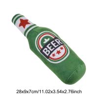 Juguete de Perro de Botella de Cerveza Suave Interactivo Juguete de Peluche en Forma de Botella de Vino para Mascotas - details 3