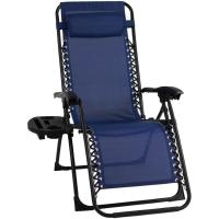 Tumbonas Plegables,Tumbonas Jardin Exterior Silla de Playa con Portavasos y Reposacabezas,Silla de Playa Ajustable para Jardín,Playa,Piscina,Terraza,Carga de 150 KG (Azul 1 Tumbonas) - details 0