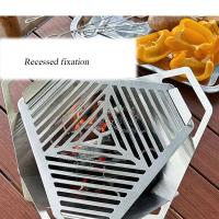 Parrilla estilo tarjeta para exteriores, ligera, resistente al viento y desmontable, parrilla triangular para acampar - details 6